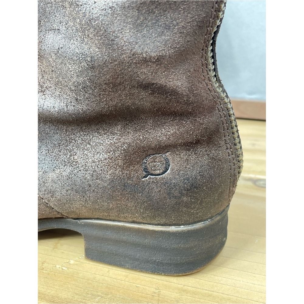 Born Dark Brown Suede/Leather Lace-Up Combat Boots Womens 6M - Picture 6 of 13